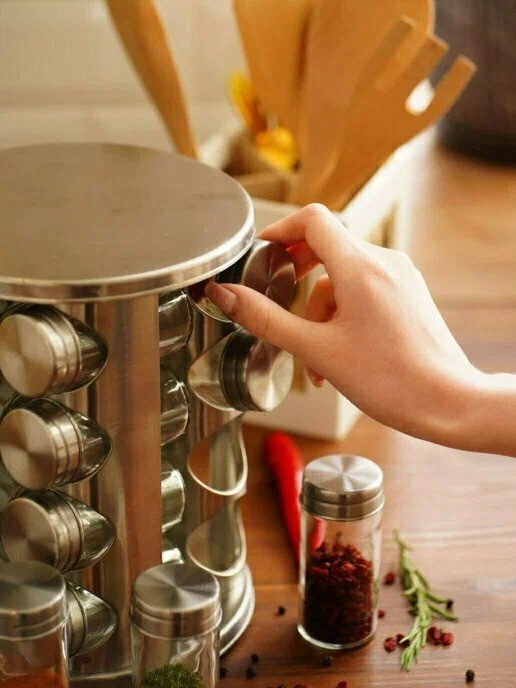 KP-011 Набор Spice Carousel для специй металл 16 шт