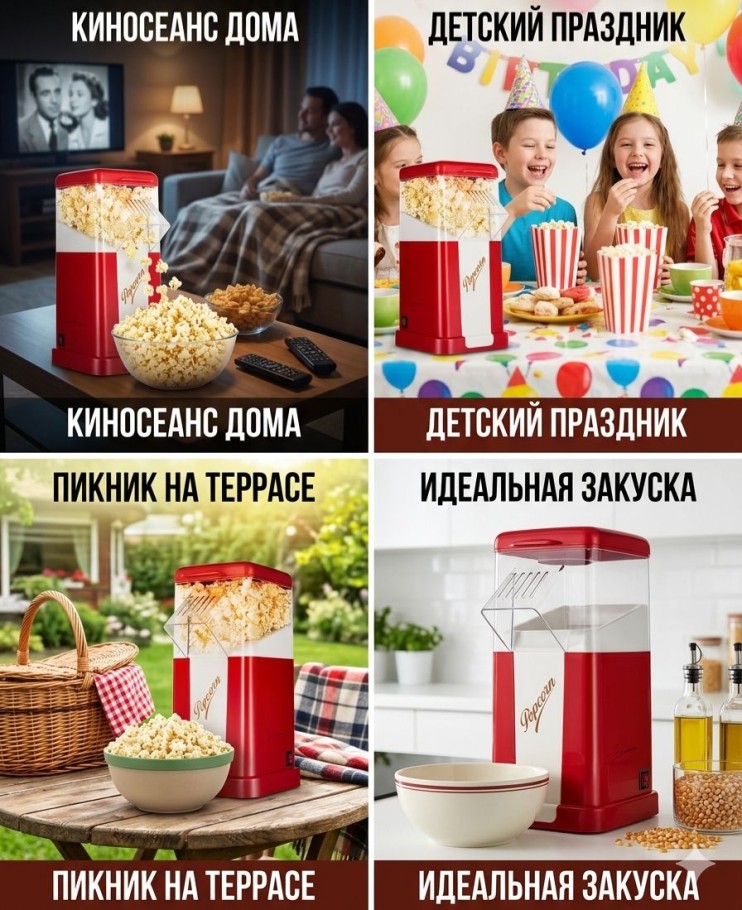 KP-377 Попкорница PM-1201 Air Popper домашняя электрическая настольная,аппарат для приготовление покорна без масла