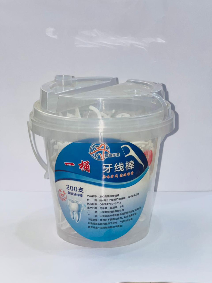 TDK-182 Флоссы для зубов в ведерке 200 шт