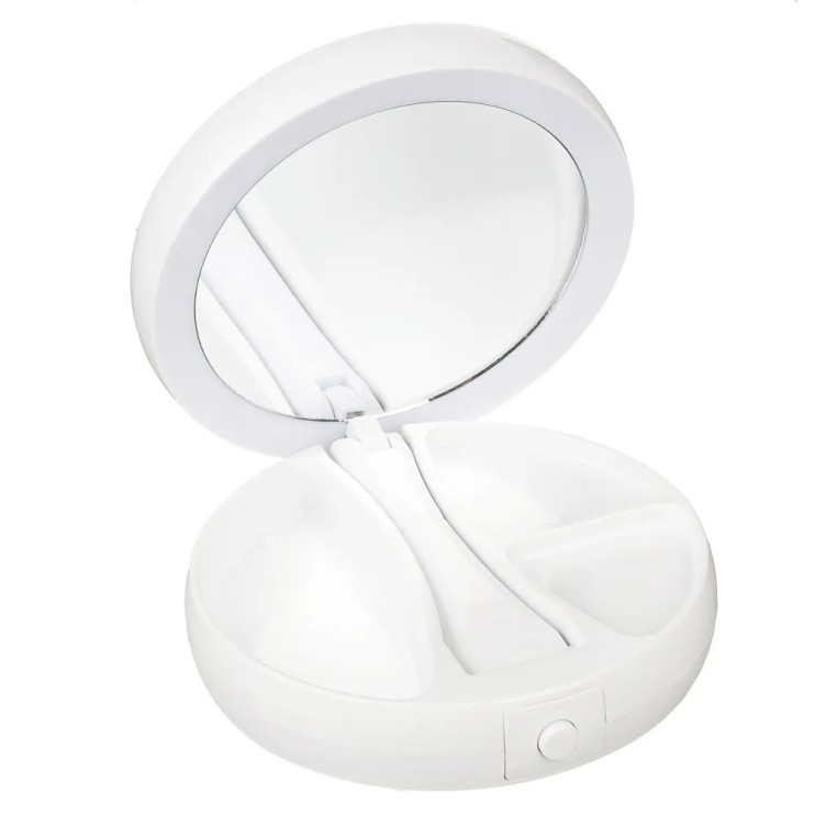 TDK-045  Зеркало FoldAway Mirror со светодиодной подсветкой
