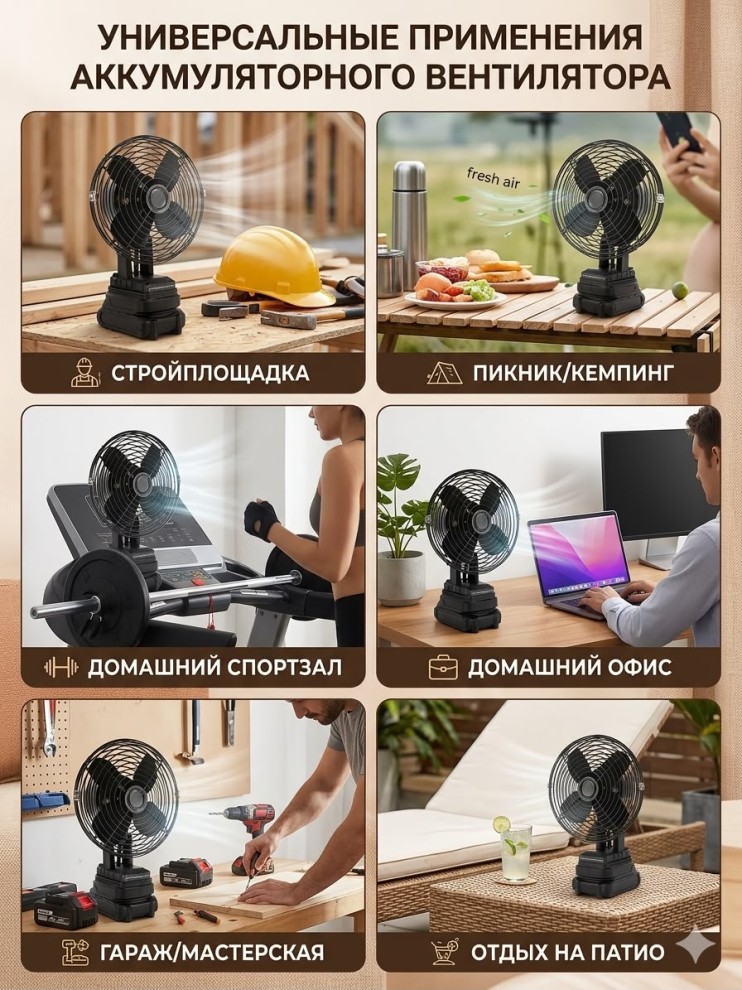 VR-049 Вентилятор беспроводной аккумуляторный настольный мини поворот на 180, портативный вентилятор на аккумуляторе для кемпинга и офиса
