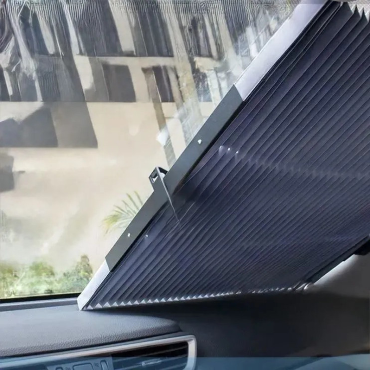 AV-176  Автоштора телескопическая черня в голубой коробке