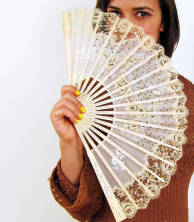 VR-075 Веер пластиковый белый