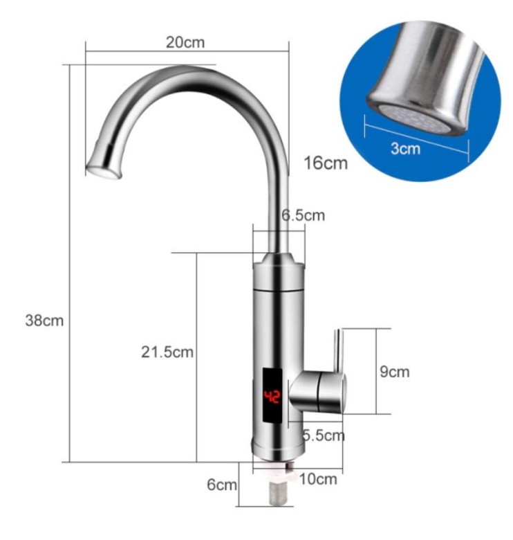 DOM-029 Водонагреватель RX-016 проточный