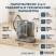 RZ-149 Пылесос моющий 2в1 с паром вертикальный для дома, мебели и ковров, пароочиститель ручной беспроводной с фильтром, бытовая техника для уборки комнат   