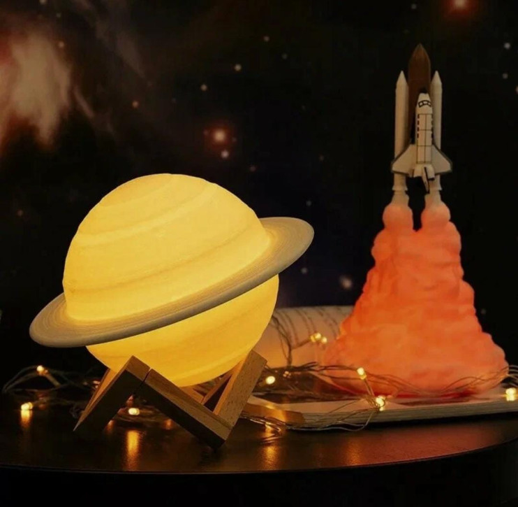 NCH-035 Ночник 3D Saturn Lunar Lamp сатурн