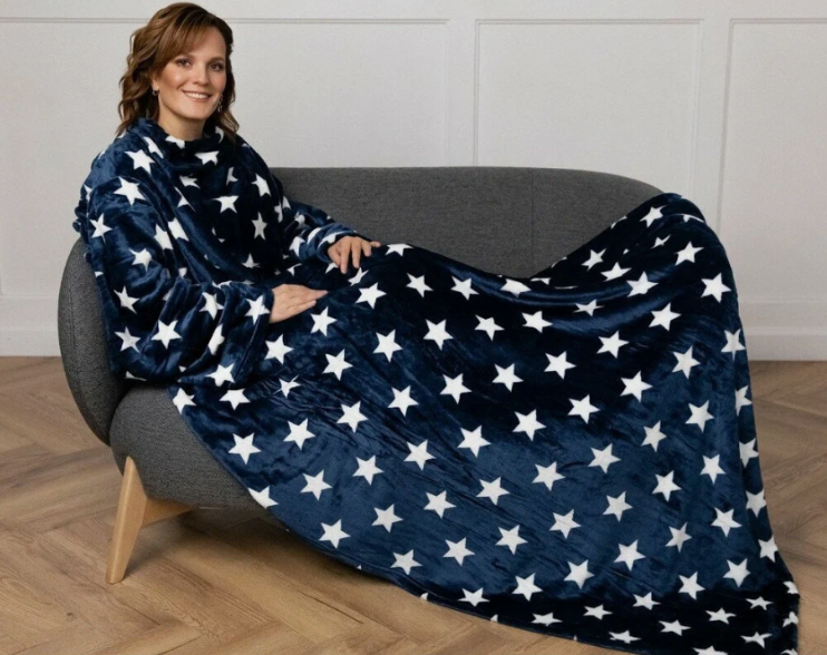 TDK-081 Плед Starry Night с рукавами светящийся для взрослых