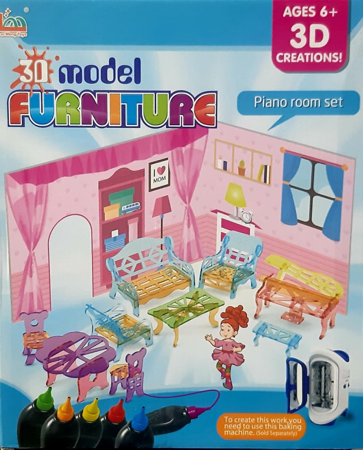 DT-247 Набор 3D моделей Piano Room Set 6+