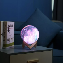 NCH-020-15 Ночник-светильник  3D Moon Lamp 15 см цветной 