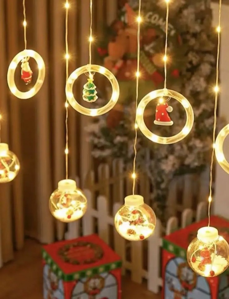 NCH-006 Электрогирлянда  Christmas Ball + Ring новогодняя с 8 режимами свечения