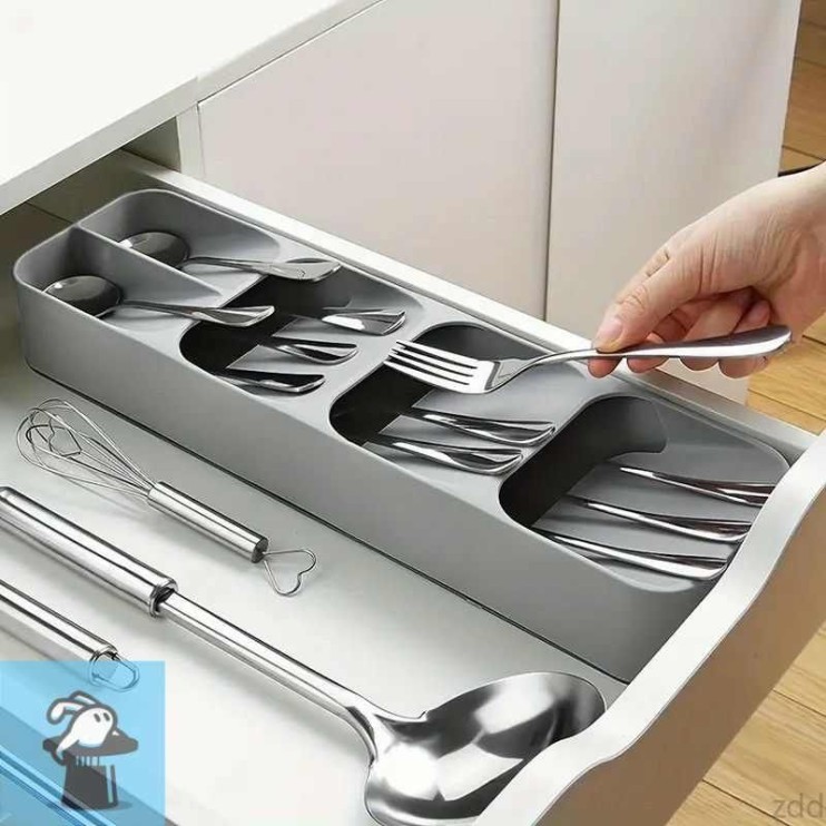 KP-877 Органайзер одинарный для столовых приборов серый