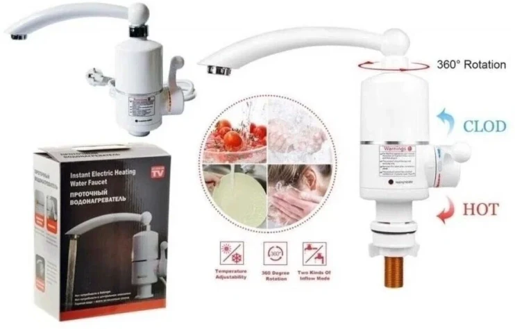 DOM-002 Кран-водонагреватель Instant Electric Heating Water Faucet HY30-05  электрический 