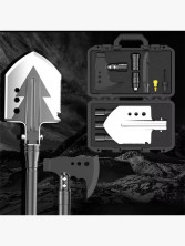 IN-245 туристический набор с топором и лопатой в чемодане 15 в 1