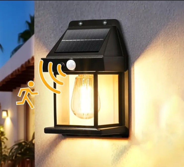 FNL-048 Светильник  Solar INteraction Wall Lamp BK-888 уличный с датчиком движения