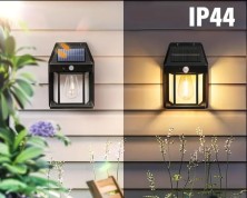 FNL-048 Светильник  Solar INteraction Wall Lamp BK-888 уличный с датчиком движения