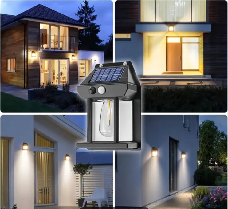 FNL-048 Светильник  Solar INteraction Wall Lamp BK-888 уличный с датчиком движения