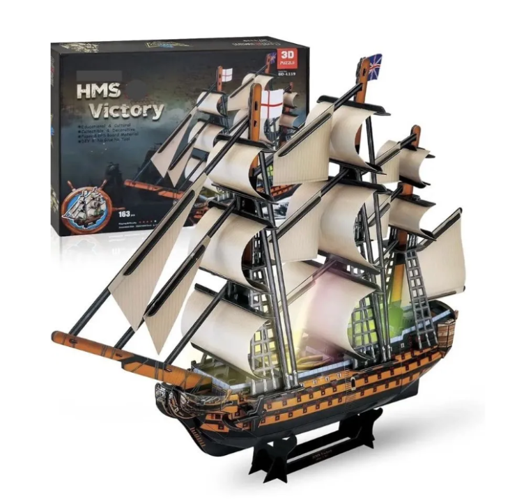 DT-334 3D Пазл  Buildream HMS Victory 163 pcs