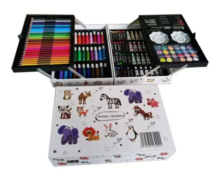 DT-310 Набор для рисования Inspire Children в кейсе двухярусный 145 предметов