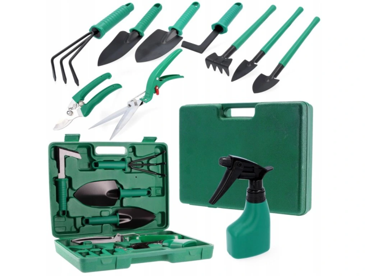 IN-130 Набор садовых инструментов 10 в 1 в чемодане