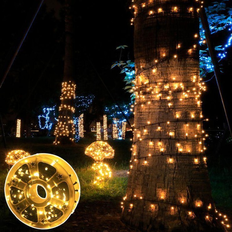 NCH-031 Гирлянда светодиодная катушка 50м GOLD с пультом