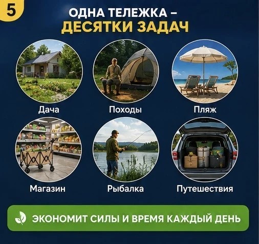 TV-455 Тележка складная для сада и кэмпинга