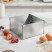 RZ-696 Форма Cake mould для выпечки регулируемая квадратная раздвижная, кулинарная форма из нержавеющей стали для сборки десертов 15-28см (8см)