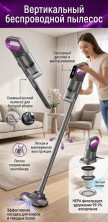 RZ - 277 Пылесос Intelligent Vacuum Cleaner вертикальный беспроводной 2в1 ,мощный ручной пылесос для дома ,авто с НЕРА-фильтром и Led подсветкой