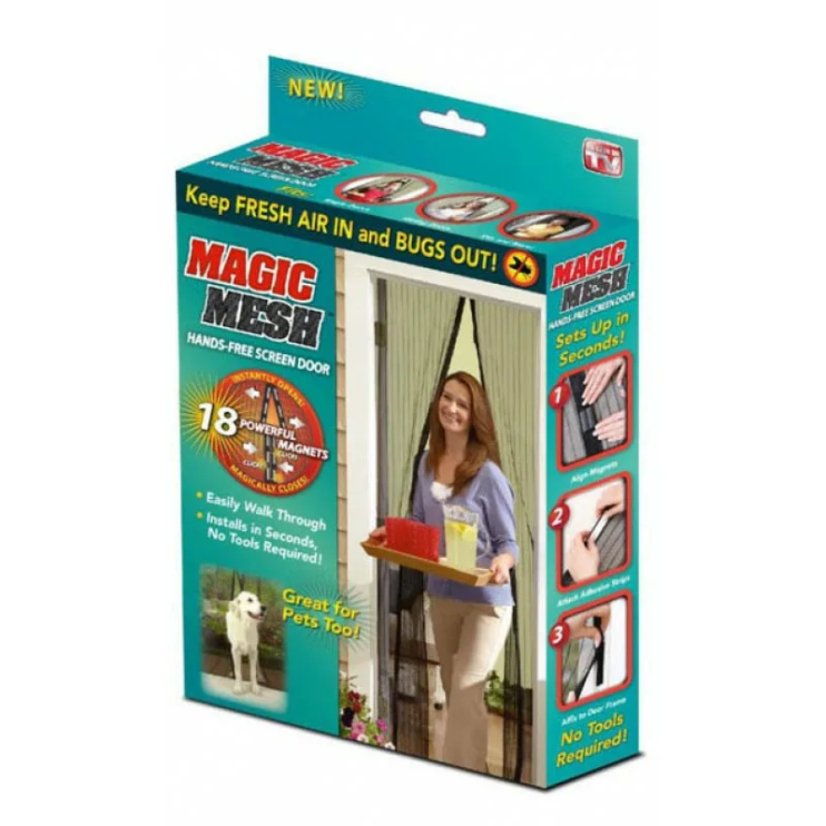 TV-370 Шторка Magic Mesh магнитная анти москитная в коробке