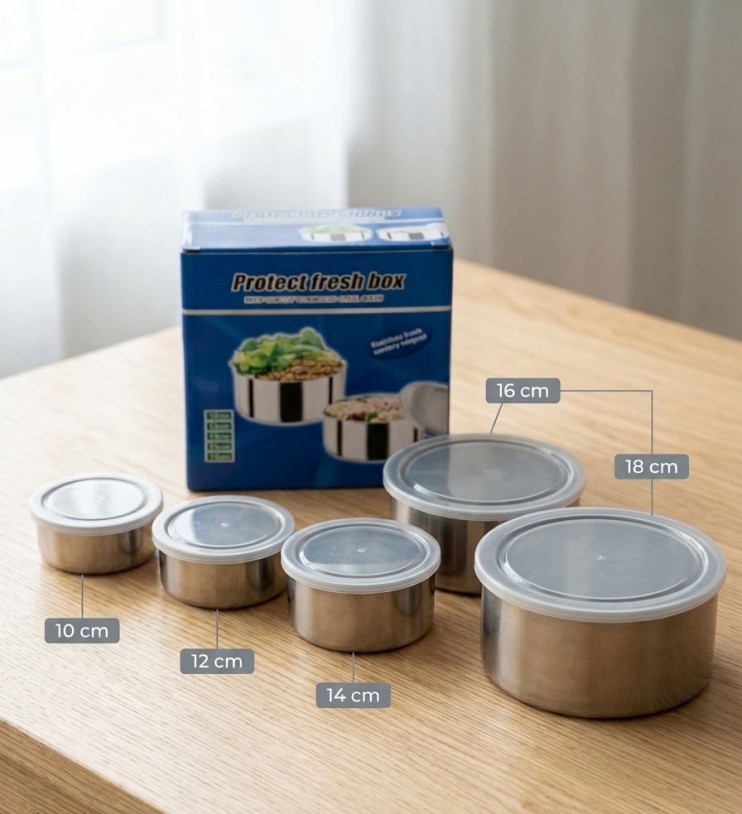 KP-587 Набор контейнеров  Protect Fresh Box  для хранения с герметичной крышкой 5 шт