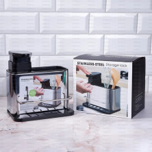KP-476 Органайзер Stainless-Steel Storage Rack с дозатором  для кухни 