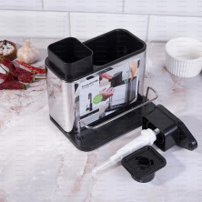 KP-476 Органайзер Stainless-Steel Storage Rack с дозатором  для кухни 