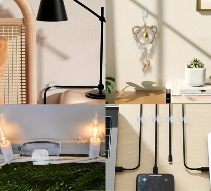 TL-021 Крючки для гирлянд ,проводов  самоклеящиеся 72шт