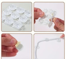 TL-021 Крючки для гирлянд ,проводов  самоклеящиеся 72шт