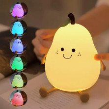 DT-130 Ночник-светильник Sleeping Lamp Cute Fruit Pear Груша силиконовый