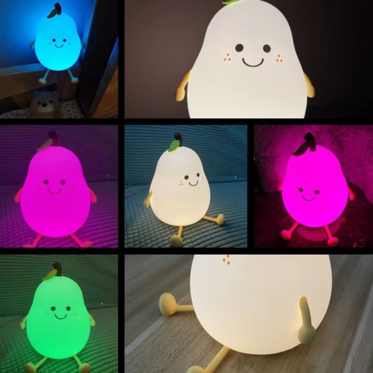 DT-130 Ночник-светильник Sleeping Lamp Cute Fruit Pear Груша силиконовый