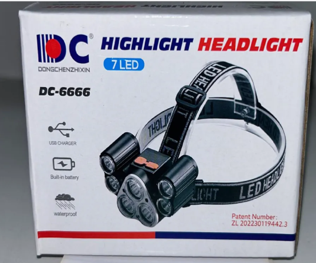 FNL-025 Фонарь Highlight Headlight DC-6666 (B-49) налобный