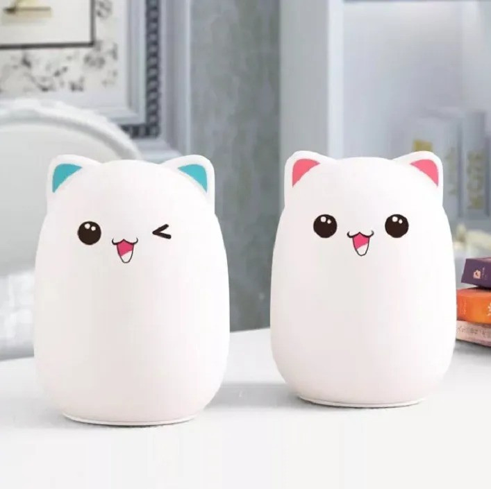 RZ-021 Ночник-светильник "Котик" силиконовый 