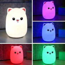 RZ-021 Ночник-светильник "Котик" силиконовый 