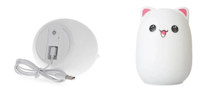 RZ-021 Ночник-светильник "Котик" силиконовый 