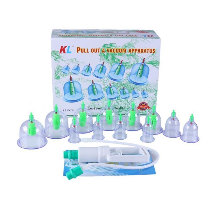 MS-196 Банки вакуумные для домашней терапии массажные 12 шт