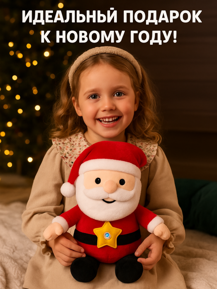 TNG-002 Игрушка-ночник Turns Your Room Into A Starry Night Sky Дед Мороз c музыкой