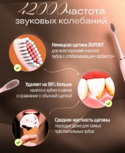 TDK-241 Зубная щетка X-PRO IPX7  электрическая,6 режимов чистки, 3 сменные насадки  