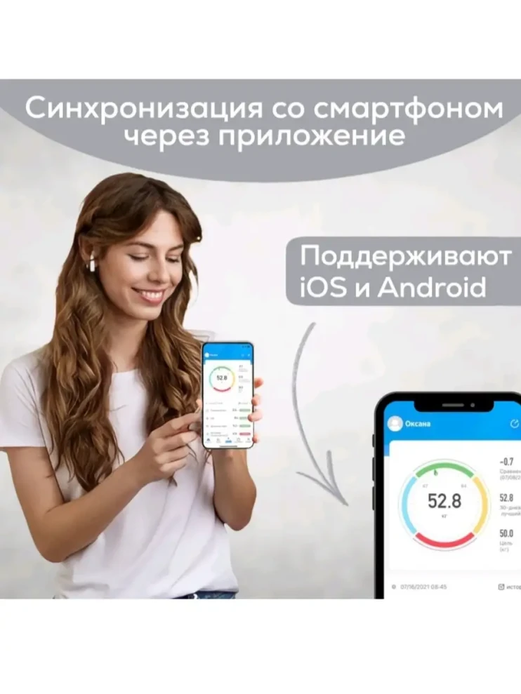 TV-1004 Весы TK-16 напольные электронные c Bluetooth,синхронизация со смартфонами