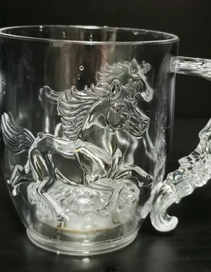 PS-032 Стакан  Inductive Rainbow SY1406 с подсветкой и ручкой ,черная упаковка