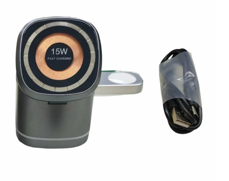 AV-215 Держатель Magnetic Wireless Charger 3 in 1 автомобильный