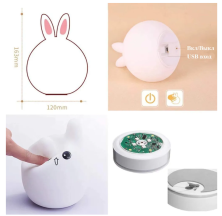 RZ-020 Ночник-светильник силиконовый зайчик
