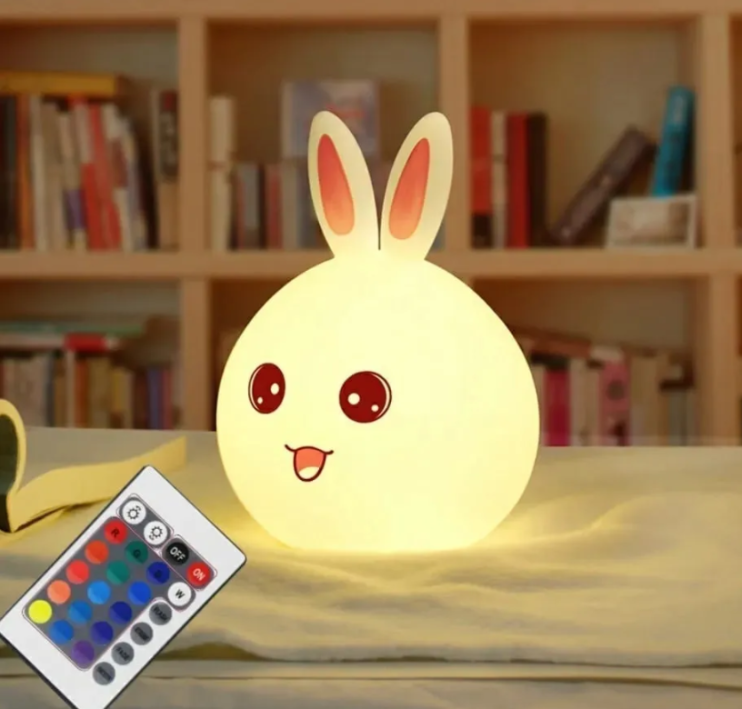 RZ-020 Ночник-светильник силиконовый зайчик