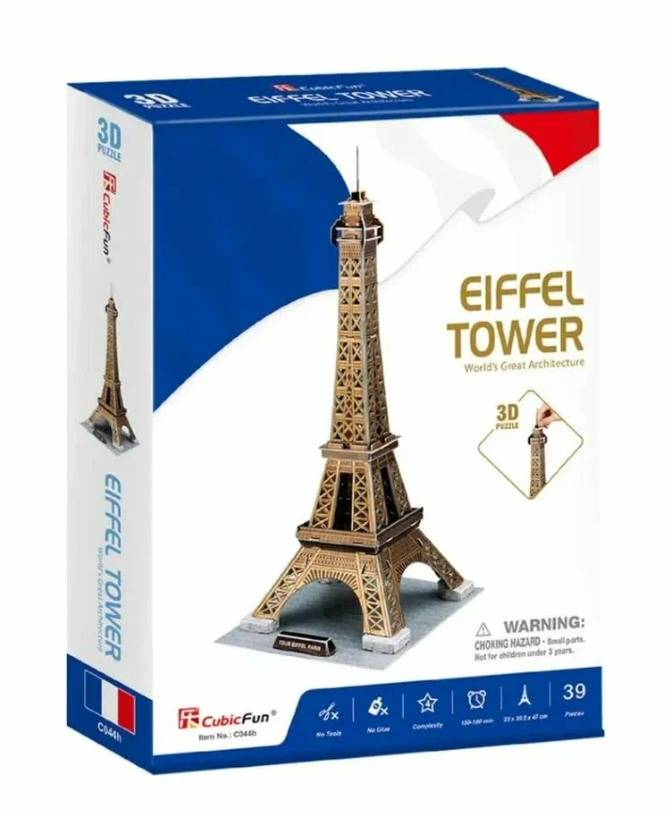 DT-329 3D Пазл CubicFun Eiffel Tower 39 pcs