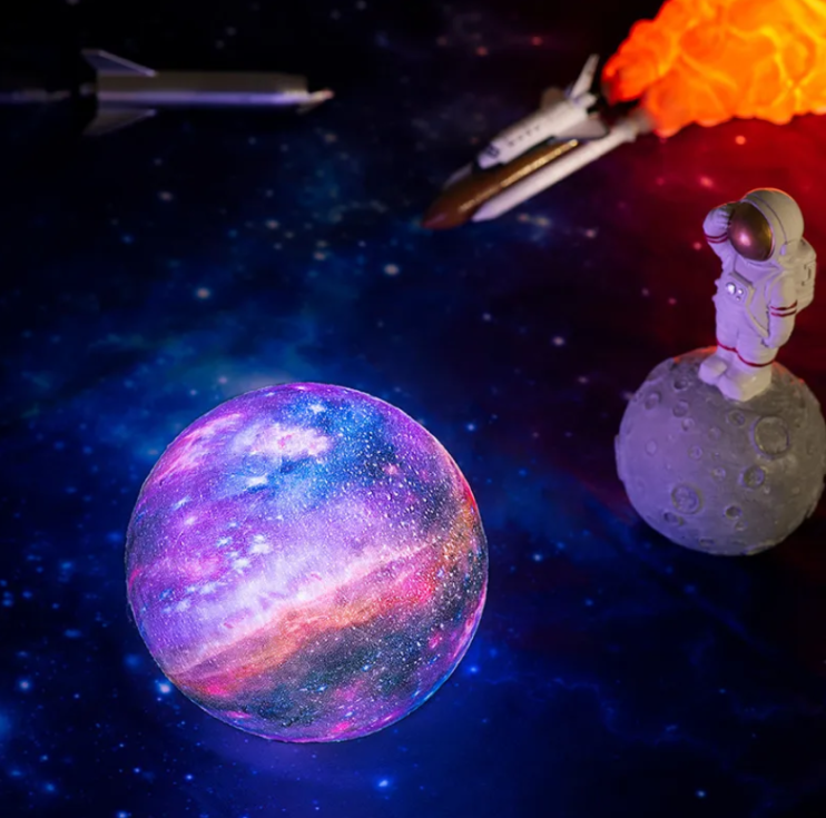 NCH-036-15C Ночник-светильник 3D Moon Lamp 15 см цветной