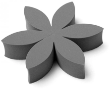 TDK-096 Спонж для макияжа (черный) 6 лепестков